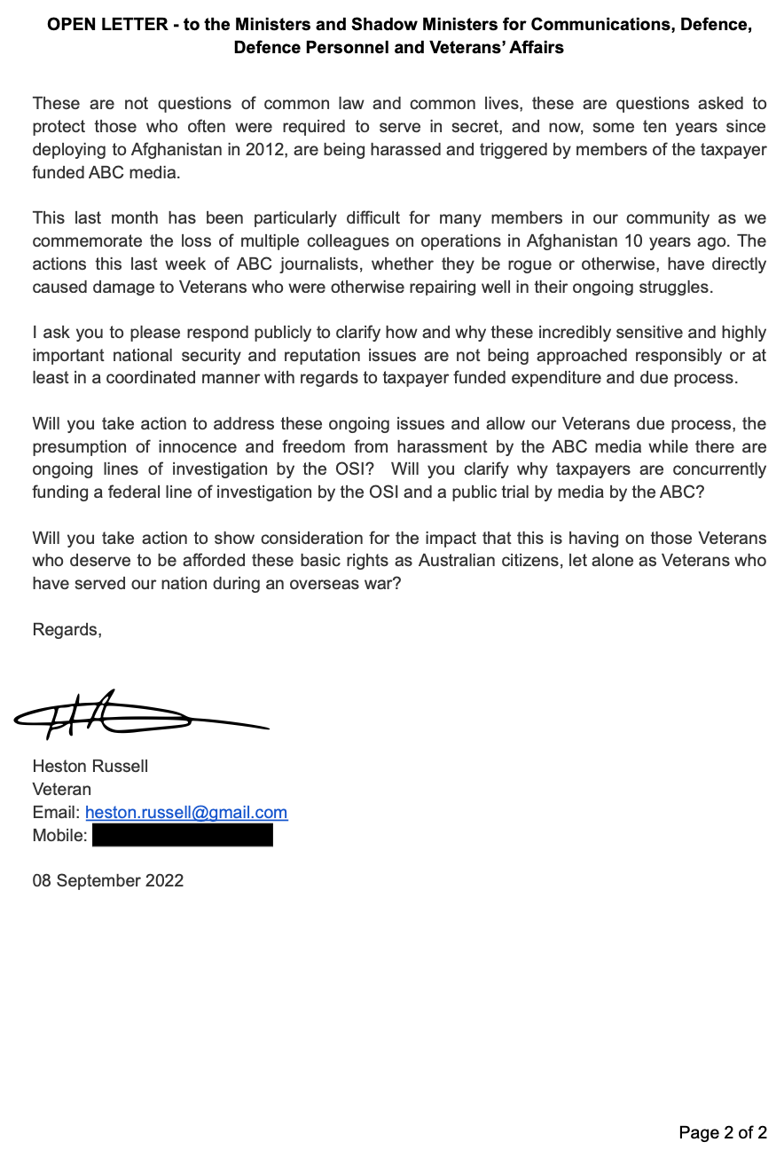 Open letter 2